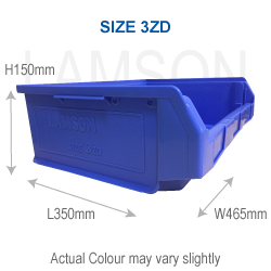 size 3zd plastic storage container