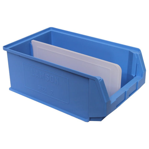Size 2 Bin divider runs from the back to front.
