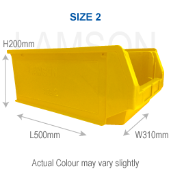 yellow polypropylene storage container